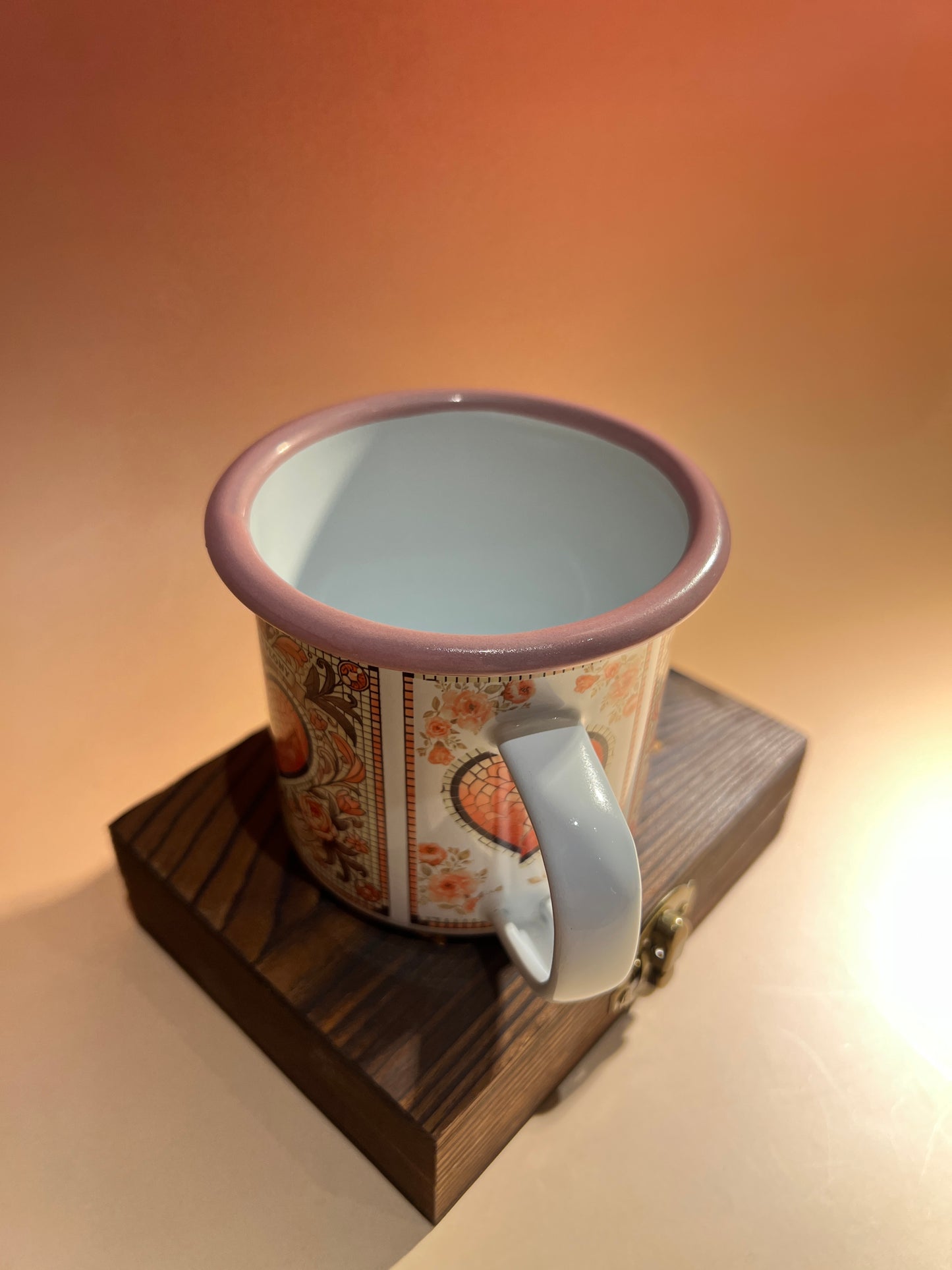Enamel coffee tea mug