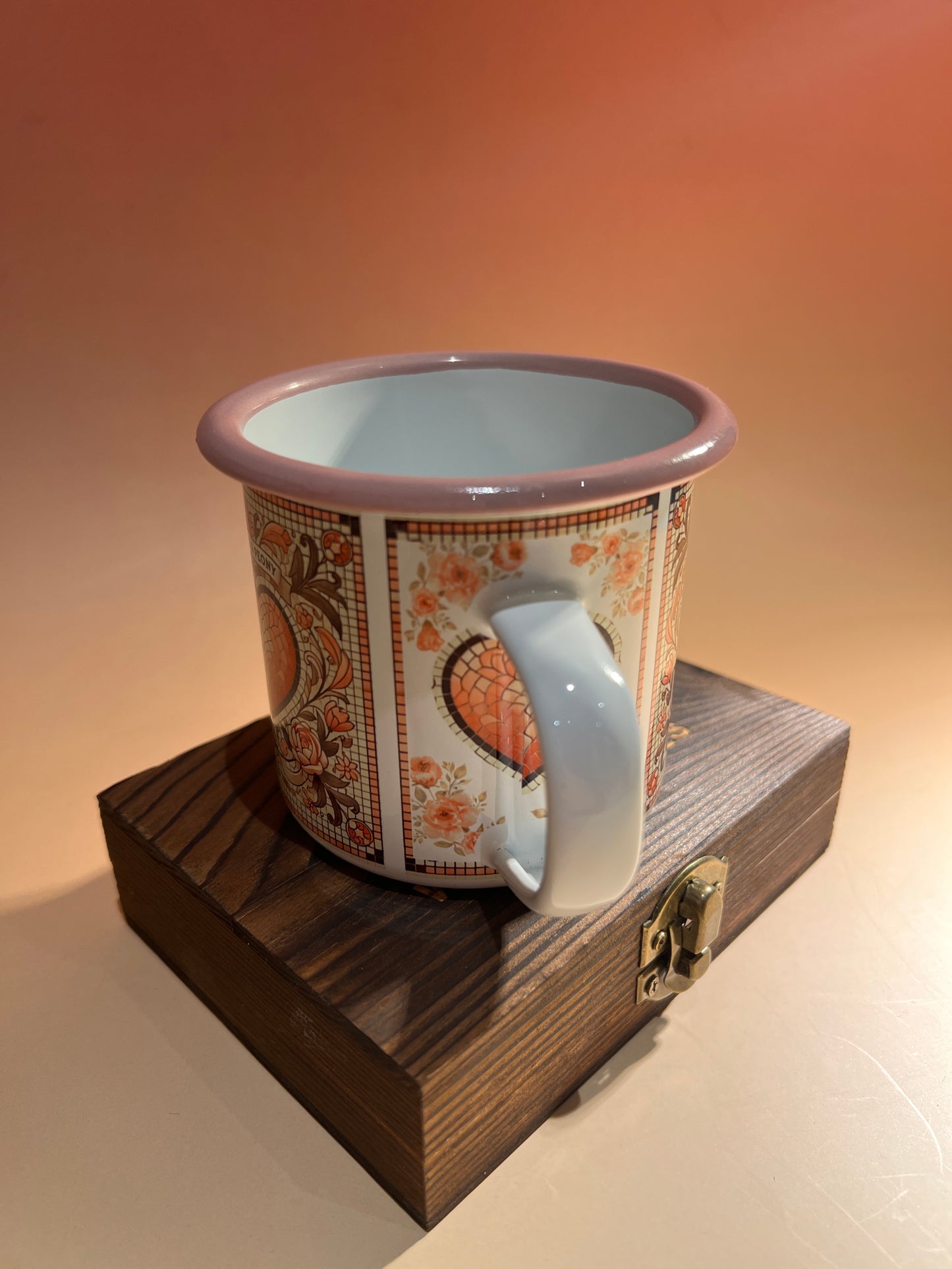 Enamel coffee tea mug