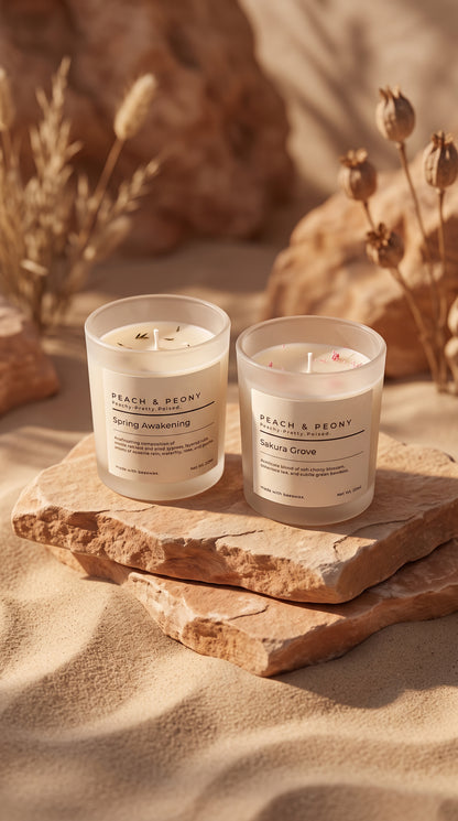 Handcrafted Natural Beeswax Floral Spring Candle