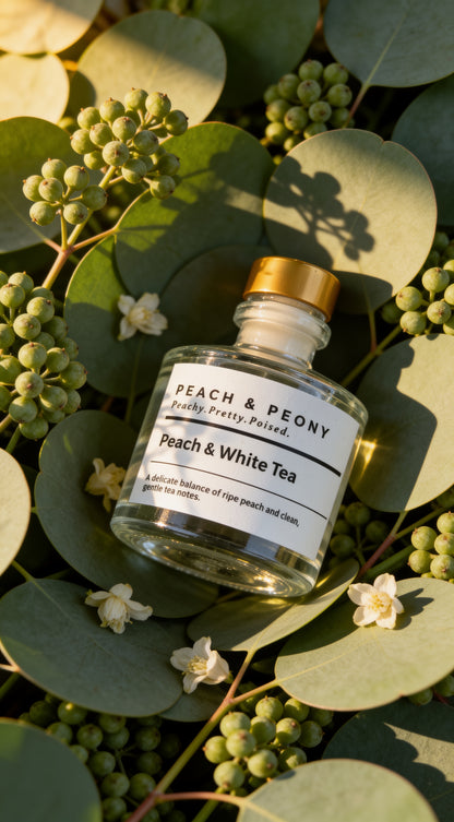 Peach, Lavender & White Tea Serene Reed Diffusers Home Fragrance Collection 50ml