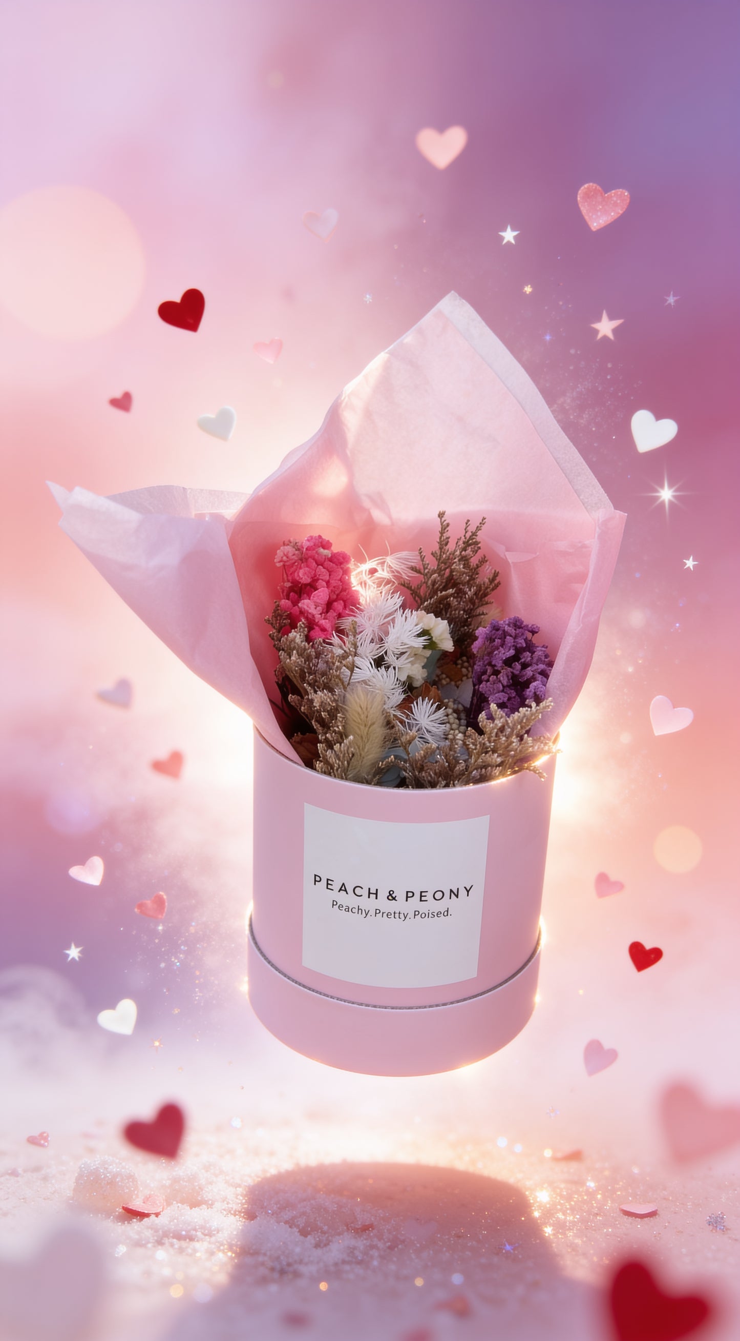 Pink Box Random Dried Flower Bouquet | Perfect Gift