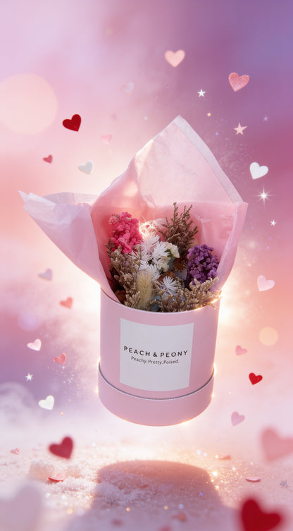 Pink Box Random Dried Flower Bouquet | Perfect Gift
