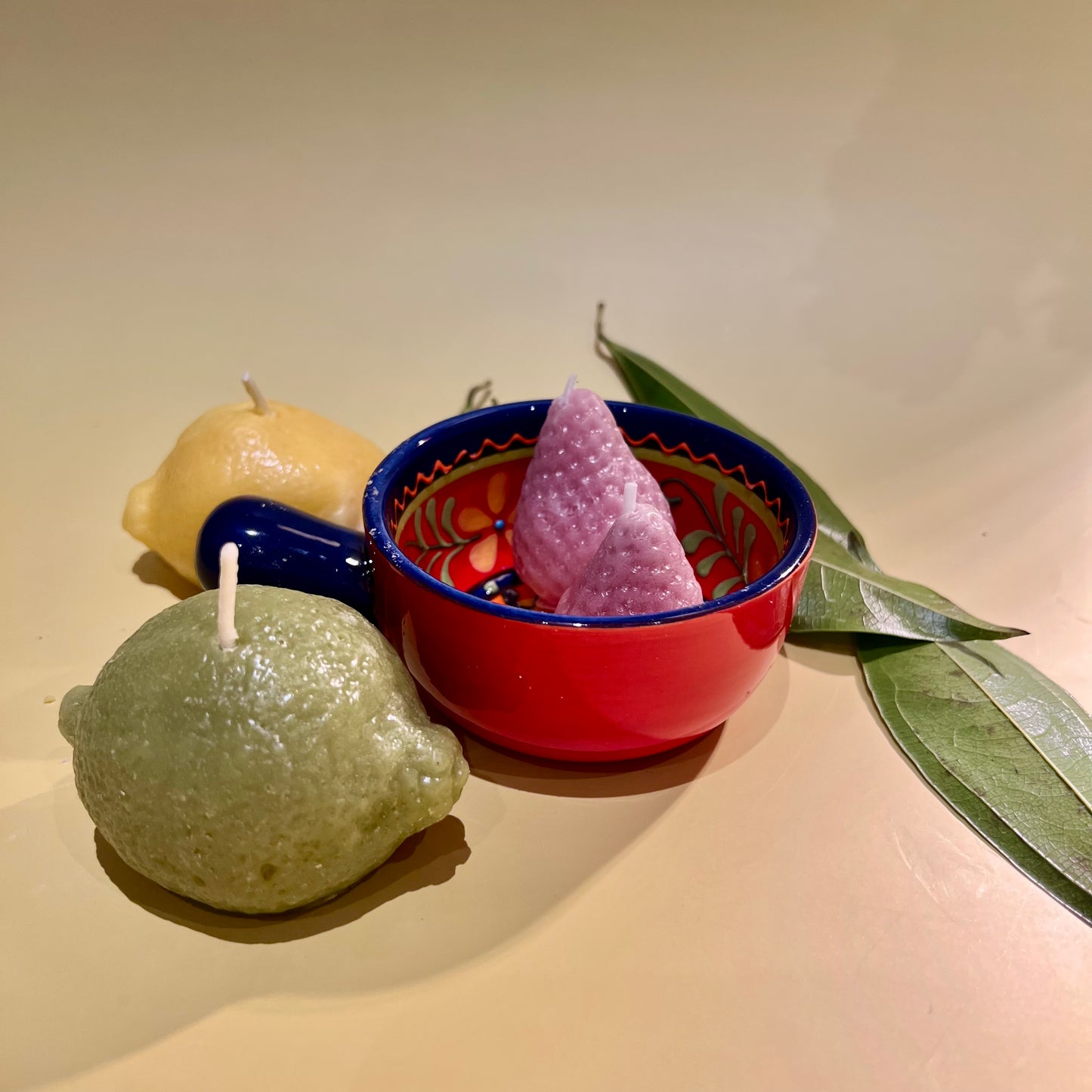 Fruit-Inspired Beeswax Candle