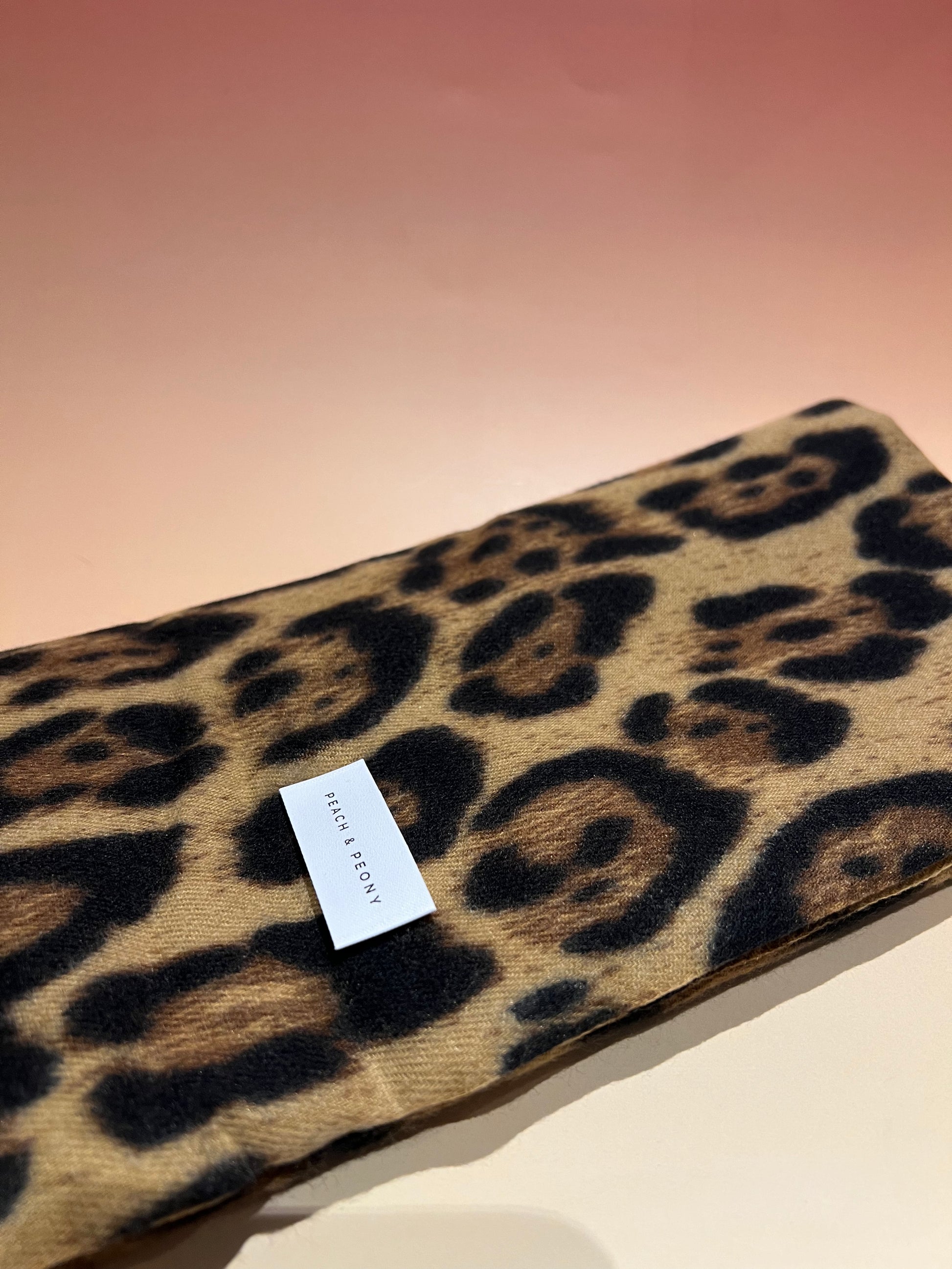 Soft Leopard Print Scarf with Fringe