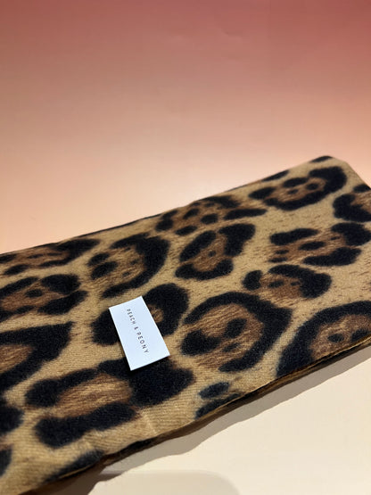 Soft Leopard Print Scarf with Fringe