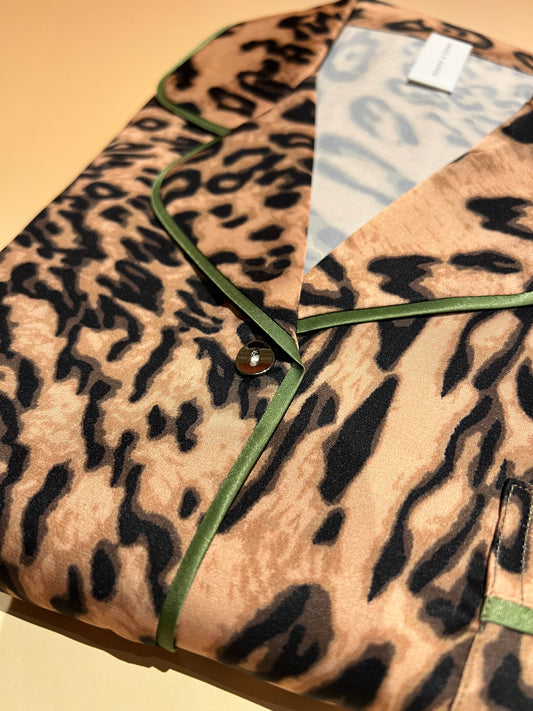 Summer Leopard Print Pyjamas Set