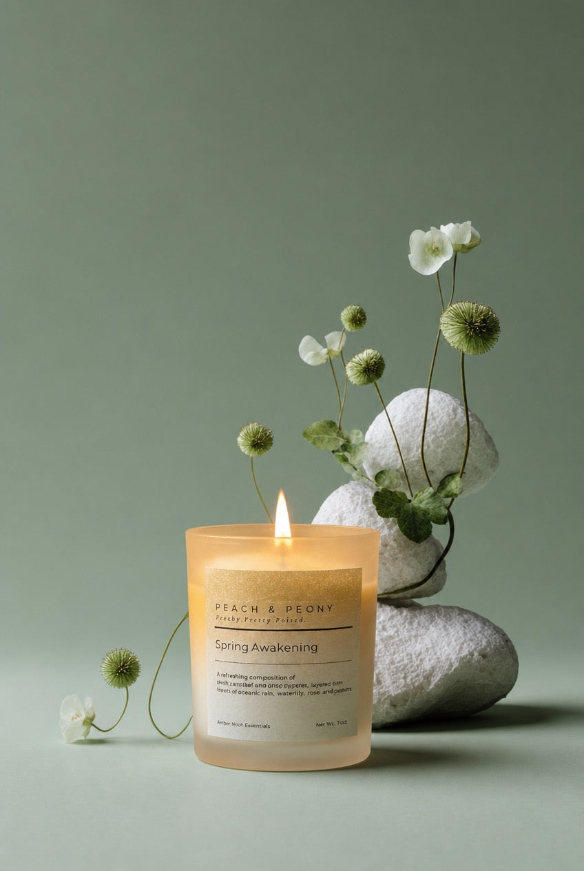 Handcrafted Natural Beeswax Floral Spring Candle