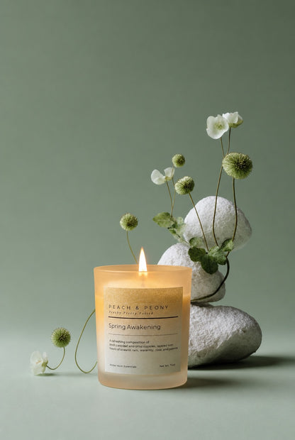 Handcrafted Natural Beeswax Floral Spring Candle