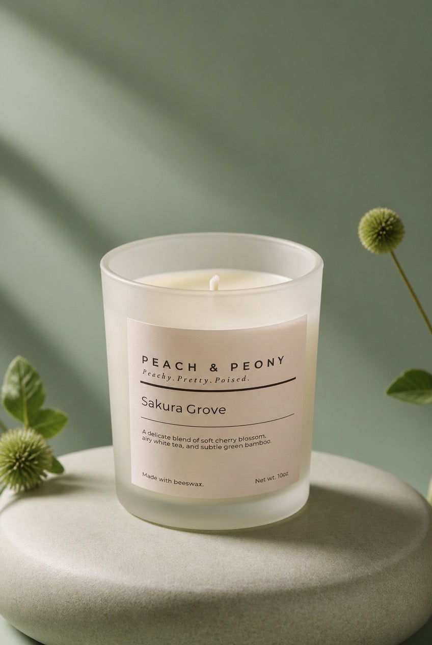 Handcrafted Natural Beeswax Floral Spring Candle