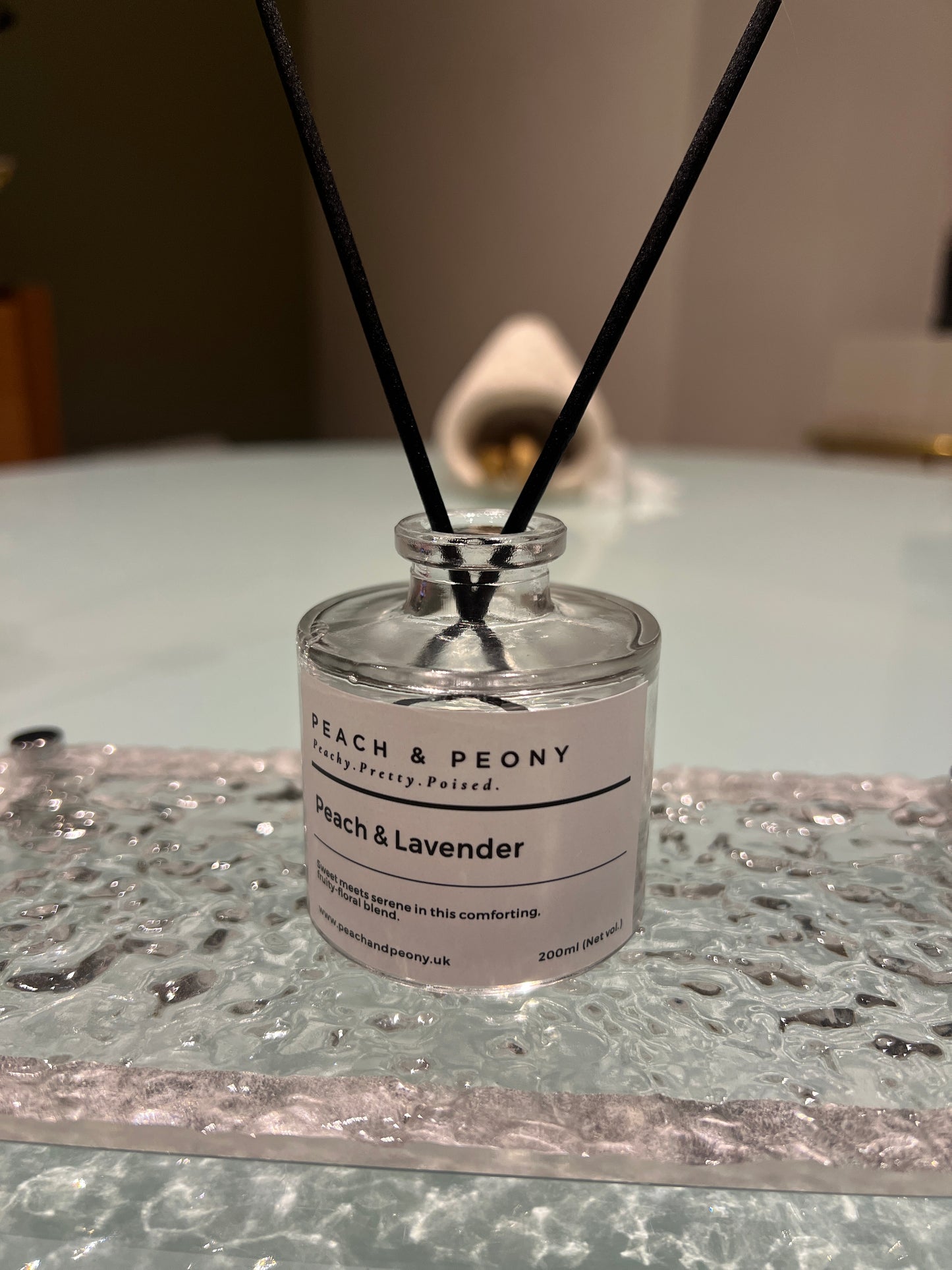 Peach, Lavender & White Tea Serene Reed Diffusers Home Fragrance Collection