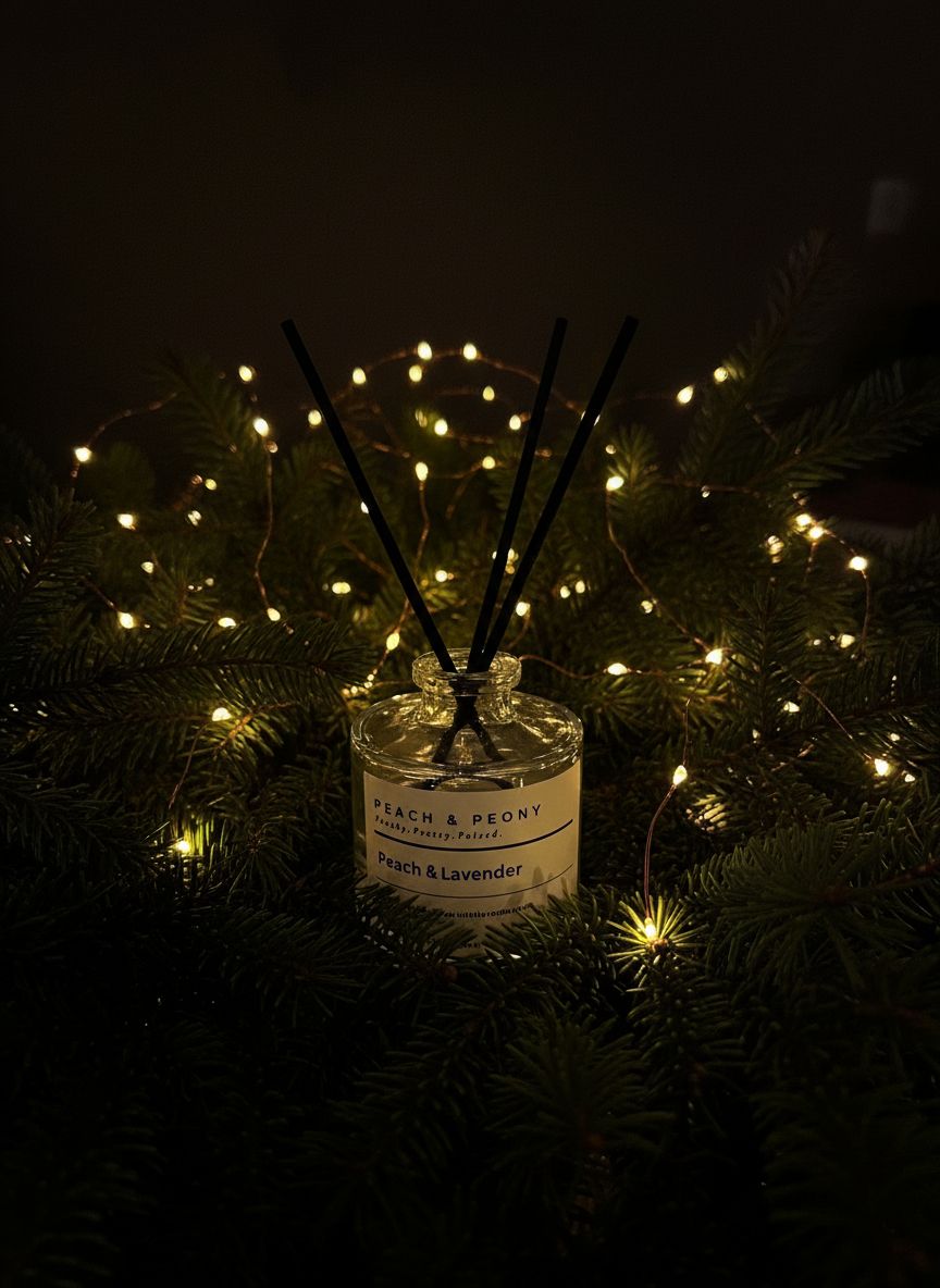 Peach, Lavender & White Tea Serene Reed Diffusers Home Fragrance Collection