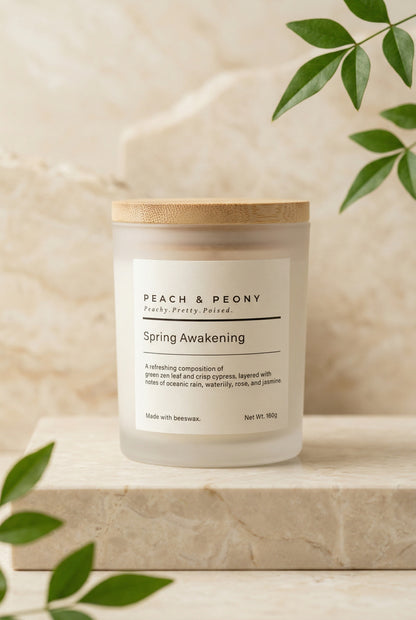 Handcrafted Natural Beeswax Floral Spring Candle
