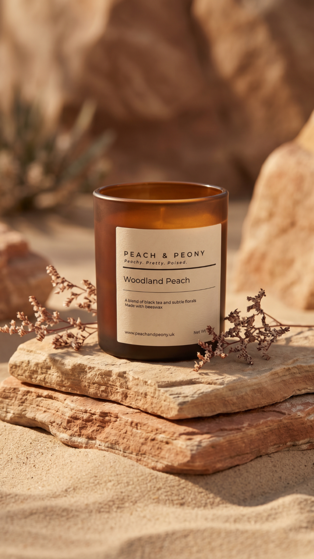Peach & Peony Signature Botanical Collection: Handcrafted Scented Candles
