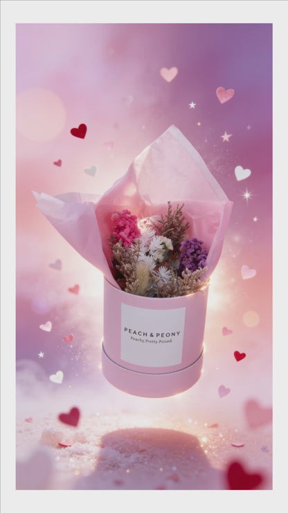 Pink Box Random Dried Flower Bouquet | Perfect Gift